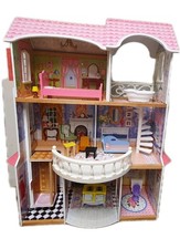 Kidkraft Puppenhaus für Barbie und ähnliche mit Licht Möbel Fahrstuhl Balkon