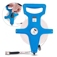 Offenes Rahmenbandmaß Glasfaser Mess Maßband Kurbel PVC Metermaß 50 m x 13 mm