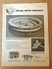 1948 Flugzeug Werbung RFD LUFT SEENRETTUNGSAUSRÜSTUNG RETTUNGSWESTE JOLLE 