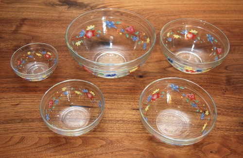 Set glasschalen blumen - set,