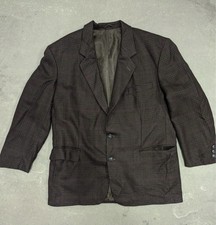 Vintage Herren Sakko Blazer Reine Schnurwolle Braun Größe L #66
