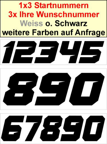 Startnummer zahlen - 3,