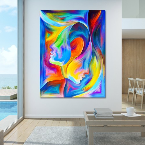 Acrylglas wandbild two face - acrylglas,