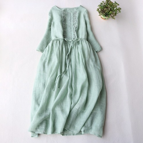 Damen rüschen midi kleid - damen,