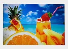 Leinwandbild Bild Leinwand Cocktail Cocktails Ananas Strand Meer Küche 75x50 cm
