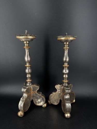 Paar altarleuchter barock - 1,
