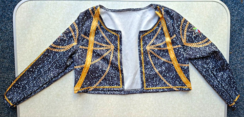 Bolero schwarz gold - bolero, schwarz/gold