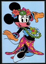 Ansichtskarte Minnie Maus tanzt im Hawaikostüm 