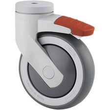 TENTE Lenkrolle TPR/Kunststoff Rückenloch 100 mm 100 kg Feststeller