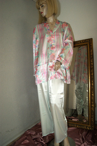 Satin pyjama schlafanzug - satin, *