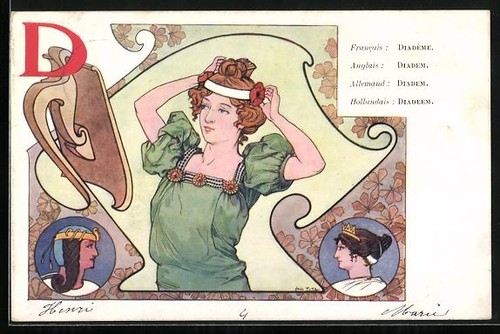 Künstler frau grünen - im,