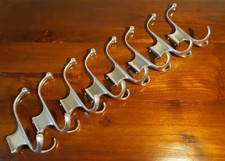 8 Garderobenhaken Alu Vintage Mid Century Retro Haken Aluminium Alt Design Lot