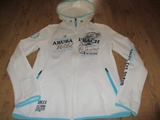 schöne Damen Outdoor Jacke Softshelljacke mit Kapuze weiß Gr. S 36 von SOCCX TOP