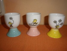 3 lustige Eierbecher mit Woodstock....süß ( Freund von Snoopy) Peanuts Ch. Brown