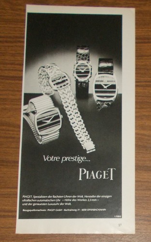 Seltene werbung piaget uhren - werbung,
