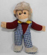 Lustiges Stofftier Affe Baby-Schimpanse 1960er Jahre DDR Höhe 37 cm