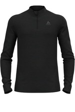 Odlo Herren Merino 200 Shirt Schwarz L Funktionsunterwäsche Langarm