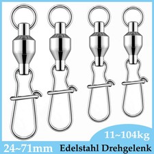 Angelwirbel Edelstahl Kugellager Wirbel Tönnchenwirbel Duo-Lock Snap Karabiner