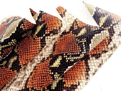 Schlangenleder python braun - python,