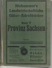 Niekammer's Landwirtschaftliches Güter-Adreßbuch Provinz Sachsen 1929