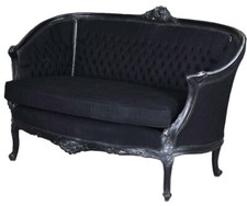 Couch Barock Sofa Schwarz