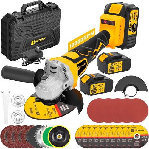 Cordless angle grinder - grinder, kit
