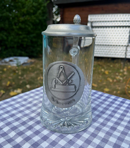 Glas bierkrug mit - glas,