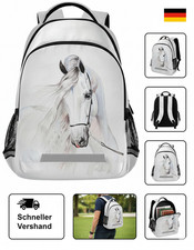 Rucksack mit weißem Pferd