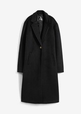 Leichter Wollimitat Mantel Gr