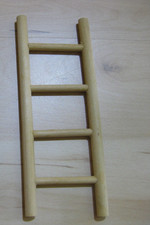 Leiter aus Kiefernholz für Nagetiere, groß 16,5 x 6,5 cm cm (Hamster, Mäuse),