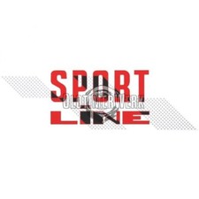 Schriftzug ""Sportline""  Rot