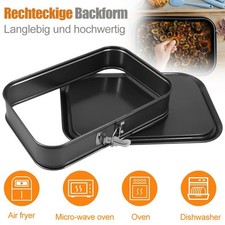 Springform set quadratische Backformen hitzebeständig Kuchenformen 39*28*8 cm