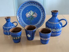 Keramik Set 2 Krüge 1 Teller