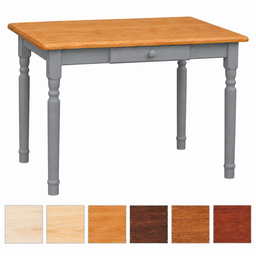 Esstisch kiefer massiv - esstisch, grau