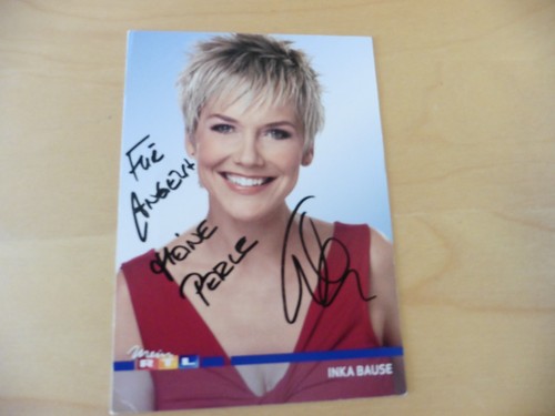 Inka bause autogrammkarte - inka,