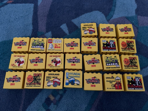 Lego bedruckte steine - 2x2, gelb