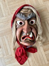 Hexenmaske Holzmaske Larve