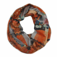 LoopSchal Seide Seidentuch Halstuch Tuch Schlauchschal Damen Farbverlauf Blumen 