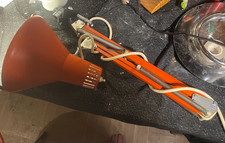 1970er Architektenlampe KLASSIKER Schreibtischlampe orange Halterung
