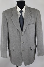 Henry Morell graues Tweed-Sakko Gr.50/M Schurwolle Polyamid Kaschmir Top Zustand