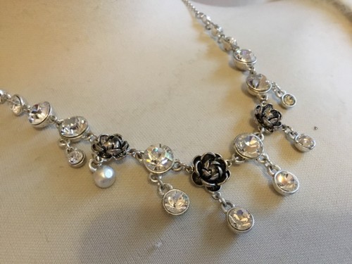 Tolle silber halskette strass - tolle,