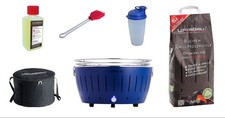 LotusGrill XL Tiefblau Starter-Set XL Grill