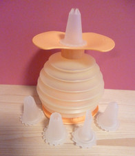 Tupperware flotte Biene Garnier Set mit 5 Tüllen - kleiner Deckel fehlt