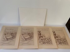 4 antike unbenutzte Weihnachtskarten mit Umschlägen von Leicester Flower Fund