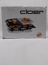 Cloer 6435 1200W Naturstein Grillplatte Schwarz Raclettegrill 8Pfannen #KT6501-Ü