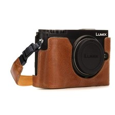 MG1443 Panasonic Lumix DC-GX9 Ever Ready Echtleder Kamera-Halbtasche mit Trag...