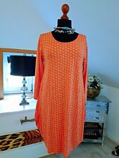 The MASAI Damen Kleid orange weiße Blumen Jersey  Ballonkleid Gr.S-M