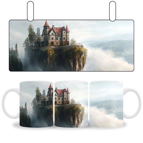 Kaffeetasse schloss himmel - kaffeetasse,