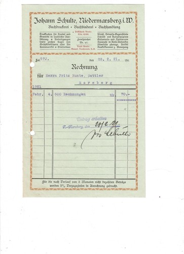 Aj3 alte rechnung - rechnung, johann
