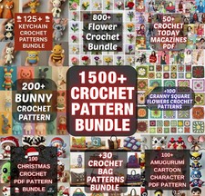 1500+ Amigurumi Crochet Patterns Mega Bundle E-Book PDF | Digital Download